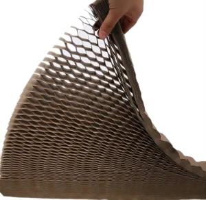 Honeycomb paper core strips