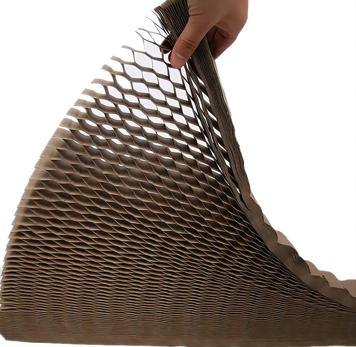 Honeycomb paper core strips