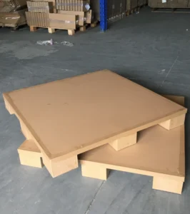 Honeycomb paper pallet for export shipping