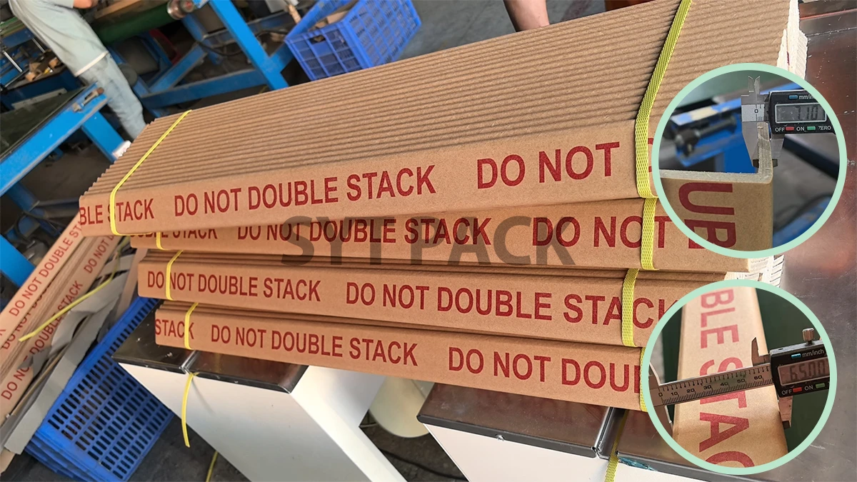 Paper angle bar dimensions and technical specifications